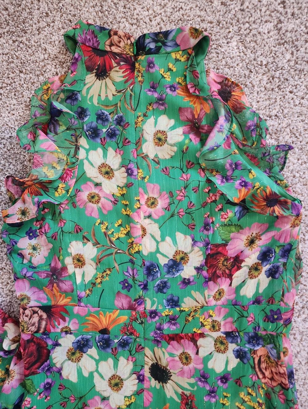 🌸Stunning Betsy & Adam Floral Halter Gown - Size 8 SUMMER DRESS HALTER STYLE ✨️ - Picture 16 of 16